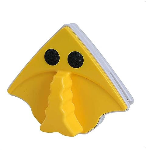 iTauyees Limpiacristales Magnetico, Limpiador De Cristales Magnético para Ventana, Limpia De Doble Cara para Ventanas De 3-8 mm, Limpiar Cristales Fácilmente (Amarillo)