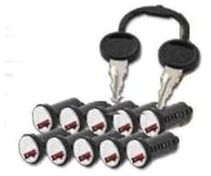 Paire de clés avec 10 barillets ZADI pour caravane et camping-car