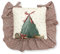 Nada Home Weihnachten Stuhlkissen mit Volants Wolken Stoff Stuhlbezug Weihnachten Carol 6304