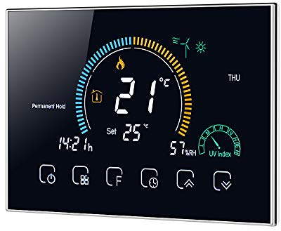 Irfora 95-240V Wi-Fi Smart Thermostat Programmable Thermostat 5+1+1 Six Periods Voice APP Control Backlight LCD Water Heating Thermoregulator Compatible with Amazon Echo Home Tmall Genie
