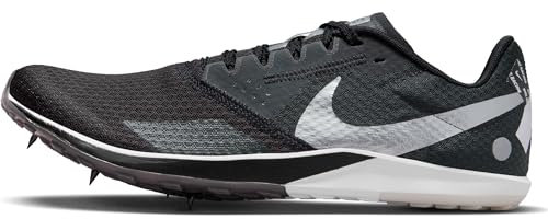 Nike Herren Rival XC 6 Cross-Country-Spikes, Black/Metallic Silver-Dk Smoke Grey, 42 EU