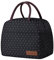 Lunchtasche Damen/Herren Lunchbox Brotdose Damen/Herren (schwarz gepunktet)