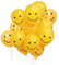 Luftballons mit Smiley-Gesicht, 30,5 cm, Gelb, mit aufgedruckten lächelnden Gesichtern, für Kindergeburtstage und Festivals, 50 Stück
