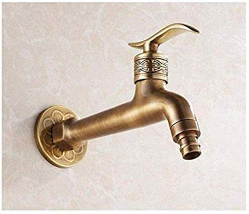 CHFYIJYHM Grifo de bronce antiguo for jardín al aire libre, grifo for lavado de baño, grifo for fregona