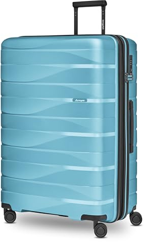 Bergpfeil Großer Hartschalen Check-in Koffer |Trolley erweiterbar 52 x 32 x 75 cm aus hochwertigem Polypropylen-Material | Unisex Koffer nur 4,3 kg | Doppelrollen & TSA-Schloss (Travel)
