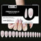 Beautilux Faux Ongles Medium Almond French Press on Ongles 280 Pièces 14 Tailles, Soak Off Faux Ongles Pose Americaine Pour Manucures à Domicile