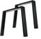 NIKSHI Tischbeine Metall Schwarz 71cm H, Tischgestell U Form, Beine für Möbel, Couchtisch Beine, Tischbein für DIY Sitzbank, Esstische, Nachttisch, Bank, Zweiteilig,U-förmig-71cm