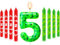 13pcs Gaming Candle Cake Decorations, Number 5 Candle Toppers Large Happy Birthday Topper Toppers Happy Birthday for Kids (5th)