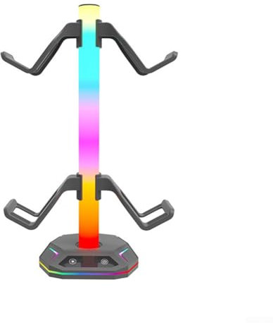 HpLive Support de manette de jeu avec lumière RVB pour Xbox PS5 Pro pour PS4 pour Switch, support de tête, 19 x 5,3 x 3,8 cm