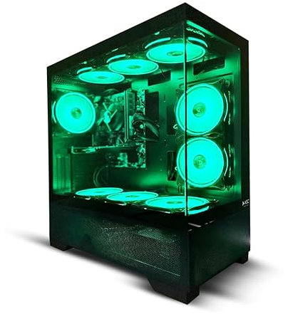 ASC Intel Core i7 Gaming Tower • GT730 2GB Graphics Card • 16GB RAM • 256GB SSD+1TB HDD • 500W 80+ PSU • Black 9 Fan RGB Gaming Case • WIFI • Windows 11