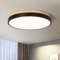 Qamra LED Deckenlampe, Schwarz 30.1cm Deckenleuchte, Holz Lampe für Wohnzimmer Schlafzimmer Küche Flur Esszimmer 24W 4000K