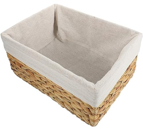 PRETYZOOM Strohgewebter Aufbewahrungskorb Dekorativer Pflanzenkorb