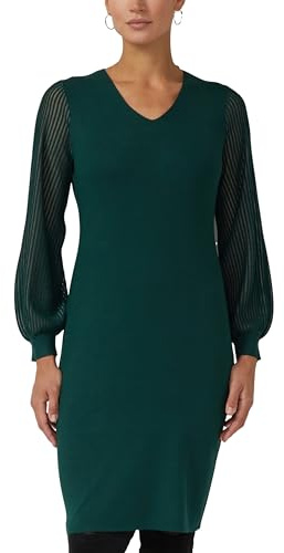 s.Oliver Feinstrick-Kleid aus Viskosemix mit semitransparenten Ärmeln