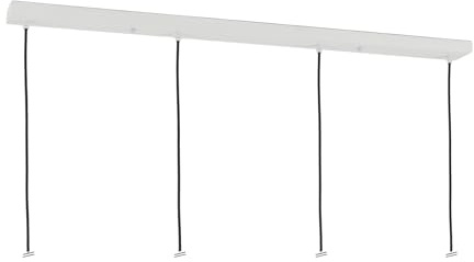 ORION LIGHTSTYLE Deckenbaldachin für Leuchte Baldachin länglich rechteckig, Abzweigdose mit 4 Kabelauslässen (100x8x2.5cm), weiß - ideal für Esstisch