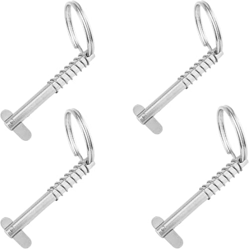 YUMILI Perno a Sgancio Rapido, 4 pezzi Perni a Molla Marina in Acciaio Inossidabile 316, Perni a Linguetta per Barche per le Cerniere del Ponte Superiore Della Nave Bimini Ferramenta 6,3 mm x 51 mm