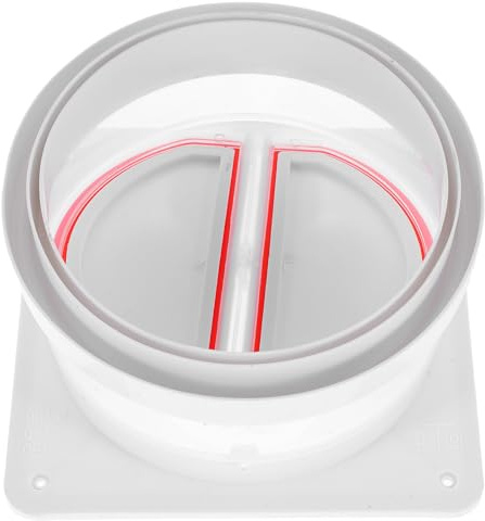 FOYTOKI Clapet Anti-retour pour Hotte Cuisine, Abs Blanc, Anti-reflux et Résistance la Chaleur, Diamètre 150-180mm Cuisine