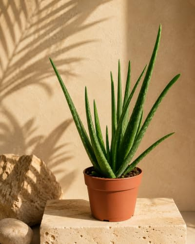Aloe Vera Echte Aloe Zimmerpflanze ca. 45 cm Pflegeleichte Sukkulente Grünpflanze