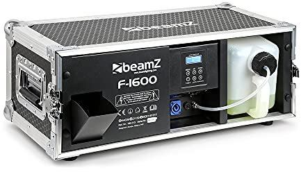 BeamZ F1600 Fazer - Máquina de humo con Flightcase, 1600 Watts, Máquina de humo profesional, Control DMX, Ideal para DJs profesionales, conciertos, eventos, fiestas y discoteca a nivel profesional