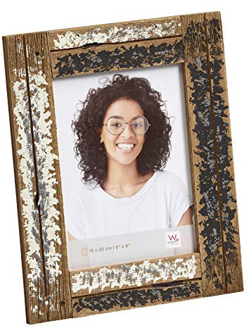 walther design Bilderrahmen creme/blau 15 x 20 cm Dupla Portraitrahmen YA520C