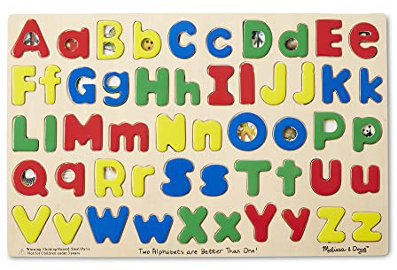 Upper & Lower Case Alphabet Letters Wooden Puzzle (E-Commerce Packaging)