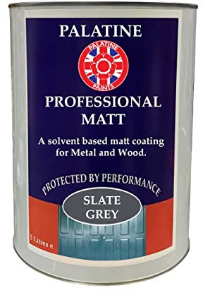 Palatine Professional Anthracite Grey RAL 7016 Matt Paint, 5Lt | Oil Based Internal External