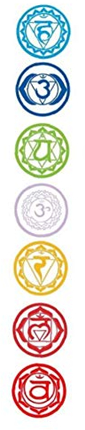 TOSSPER 7pcs / Set Yoga-Wand-Aufkleber, Om Meditation PVC Chakras Mandala Yoga-Wand-Aufkleber-Dekoration-abziehbild