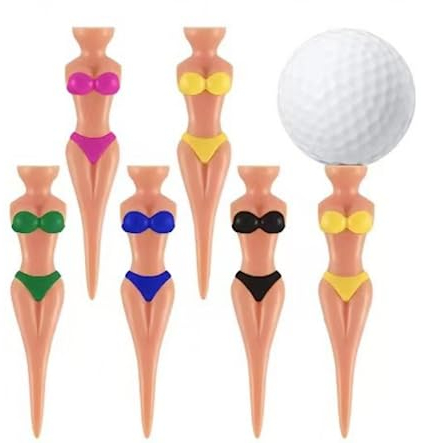 Miss-shop Funny Golf Tees,Lady Bikini Girl Golf Tees 76 mm Kunststoff Pin-Up Golf Tees 10 Stück Home Women Golf Tees Sexy Lady Golf Tees für Golf Training, Golf Zubehör