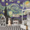 3D Tapete Van Gogh Sternennacht 150x100cm 3D Design Tapete Fototapeten Vlies Tapeten Vliestapete Moderne Wandtapete