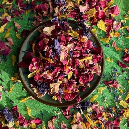 Edible ‘Over the Rainbow’ Natural Dried Flower Petal Mix - 1kg - Certified Food Grade (336)