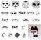 OOTSR 20 Pièces Pochoir Maquillage Enfant, Modèle de Tatouage pour Anniversaires Halloween Noël, Kit de Tatouage Enfant de Peinture pour Visage et Corps