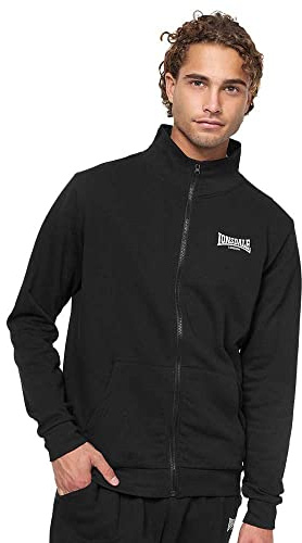 Lonsdale Herren Sweatjacke mit Reißverschluss Normale Passform Nairn Black/White 3XL