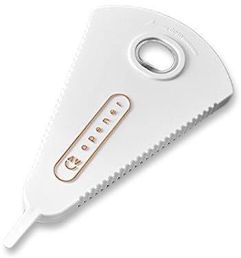 BEALIFE Ouvre-boîte Portable Outil d'ouverture de Pot de Confiture antidérapant en Plastique dissolvant de Couvercle Ergonomique Gadget de Cuisine à économie de Travail, Blanc