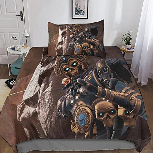 KRIVS Apex Legends 3D Print Betten Set Bettwäsche Set Microfaser Qualität Bettbezug Mit Kissenbezug Teilig 3 Teilig Sets Single(135x200cm)