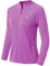 AjezMax Damen Sportshirt Langarm Zipper Outdoor Laufshirt Winter Sportshirt Leicht Gym Yoga Jacke Fitness Workout Oberteile Violett M