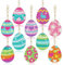 Wishstar 5D Diamond Painting Set Ostern，10 Stück Osterei Diamantmalerei Schlüsselanhänger，DIY Ostern Diamond Painting,Diamant Malerei Kits Osterei，Ostern Kinder DIY Bastelgeschenke Geschenk