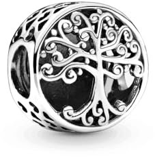 Feitery L'arbre de Vie Charms et Perles pour Femme Pendenti Compatible avec les Bracelets et Colliers Pandora,Cadeau de la Fête des Mères