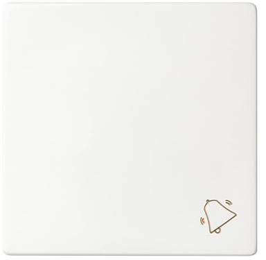 SIMON - Tecla para Pulsador de Timbre o Campana, Serie 82 Concept, Compatible con Series de Mecanismos 75, 31, 82 y 88, Fácil de Instalar, Efecto Mate Antihuellas, Color Blanco