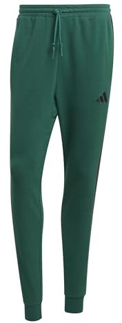 adidas Herren Essential Three Stripes French Terry Pant, Collegiate Green/Black, M