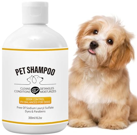 Mihauuke Shampoing pour animaux de compagnie pour chien, shampooing pour animaux de compagnie, shampooing naturel pour animaux de compagnie pour soulager les démangeaisons de la peau, gel douche