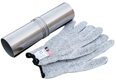 TrekRevive Titanium/Stainless Steel Rollable Chimney Pipe, Lightweight and Portable, DIY Folding Chimney for Hot Tent Stove, Titanium Tent Stove, Outdoor Camping (Stainless Steel, 2.5m/8.2ft)