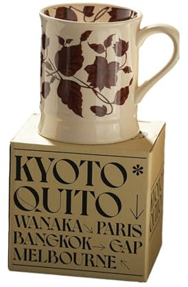 CAPIJIONG Keramiktasse mit Gartenblume, 350 ml, große Kapazität, Blumen-Tasse, wilde Pfingstrose