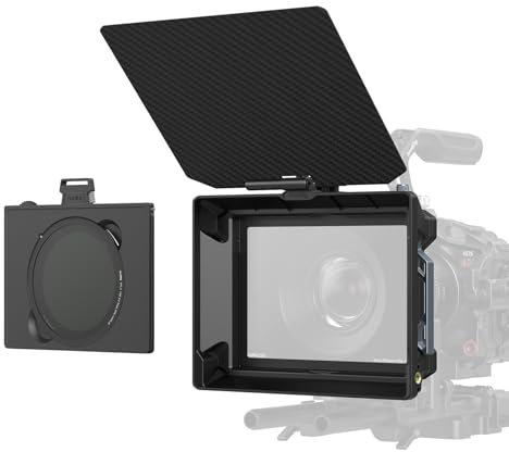 SMALLRIG Matte Box Kit mit CPL- und VND-Filtern, Gegenlichtblende und Top Flag, 2 Stück 4 x 5,65 Zoll Filterrahmen, 4 Stück Gewindeadapter, CPL 1- und 2-Filter, Keine Vignettierung – 5011