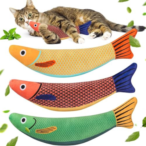 FENQURO Juego de 3 juguetes interactivos para gatos con hierba gatera y valeriana, diversión y alegría para tu gato, hierba gatera, juguete gato, hierba gatera para gatos