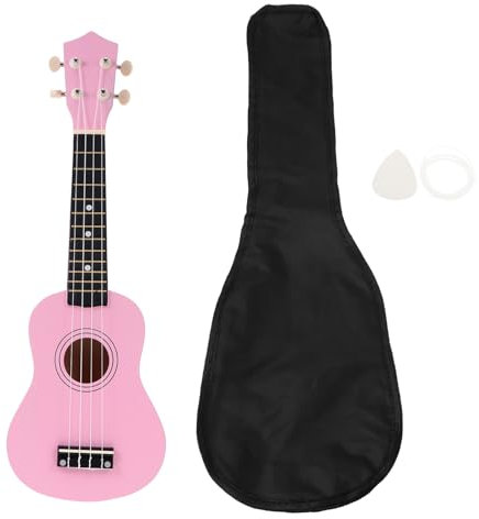 TOYANDONA 1Pc Ukulele In Legno Mini Ukulele Per Strumento Musicale Adorabili Per Mini Per Adulti Per Principianti Da 21 Pollici Rosa Corde In Nylon Ad Alta