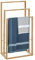 Toallero de Pie de Bambú Triple, Soporte de Toallas Múltiple para Baño de Bambú con 3 Brazos para Colgar Toallas, Ideal para el Hogar y el Baño, 42x24x81.5cm, Bambú Natural