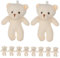 Veemoon 10Pcs Mini Ours en Peluche De 5 Cm - Petits Nounours en Peluche Idéaux pour Bricolage - Porte Clés Et De Saint Valentin