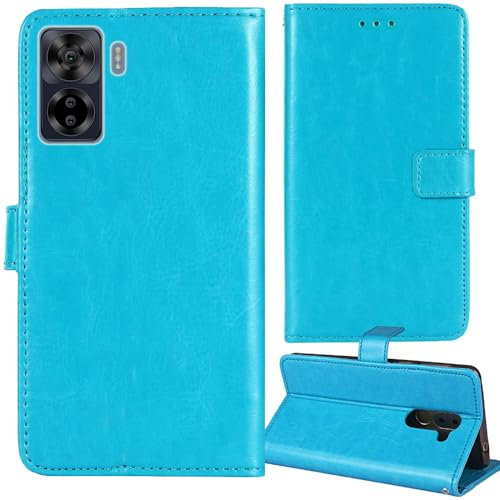 Tnviud Premium Retro Flip Leder Tasche Schütz Hülle Handy Telefon Case Für Casper Via X40 6.67 Abdeckung Wallet Cover Etui Holder (Blau)