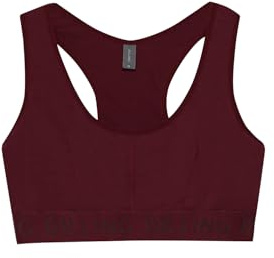 Dilling Damen Sport BH aus Merinowolle - Burgunderrot 36
