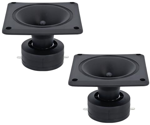 YUPEIUKLI Altoparlanti da palco con Tweeter a Tromba Quadrata da 110 mm e 150 W, 4-8 Ohm, in Ceramica piezoelettrica, Accessori per Tweeter
