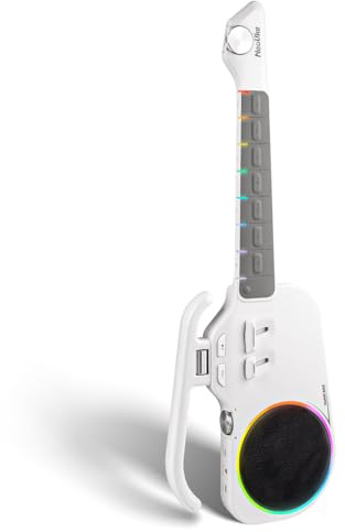 SONICAKE Guitarra Inteligente Sin Cuerdas para Principiantes App NeoUke | Ukelele Digital con Diapasón Luminoso, Instrumento de Viaje Portátil con Altavoz BT de 10W Incorporado, Auto Acompañamiento